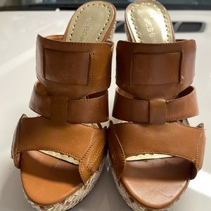 Bcbg girl leather wedges